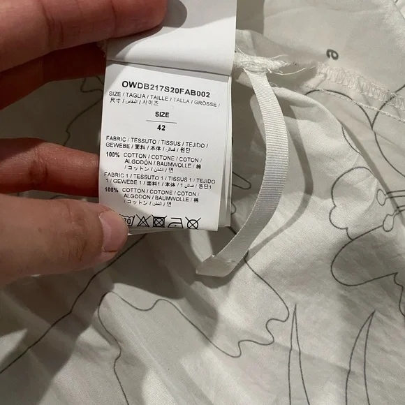 Off White Puzzle Dress White Women’s - Picture 7 of 12